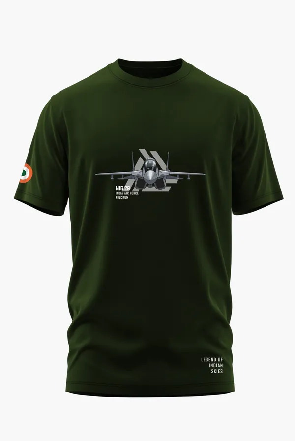 MIG_29_LEGEND_OF_INDIAN_SKIES_COTTON_T-SHIRT_-_Olive,_XL