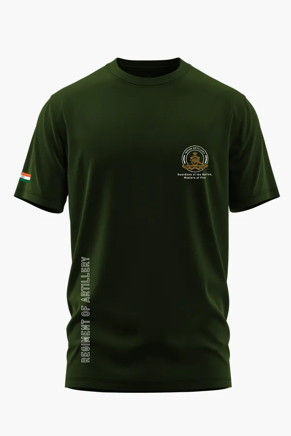 ARTILLERY_REGT._MASTERS_OF_FIRE_COTTON_T-SHIRT_-_Olive,_XL