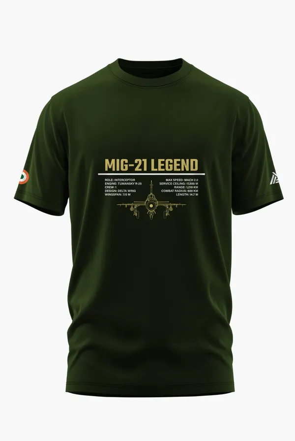 MIG_21_LEGEND_COTTON_T-SHIRT_-_Olive,_XL
