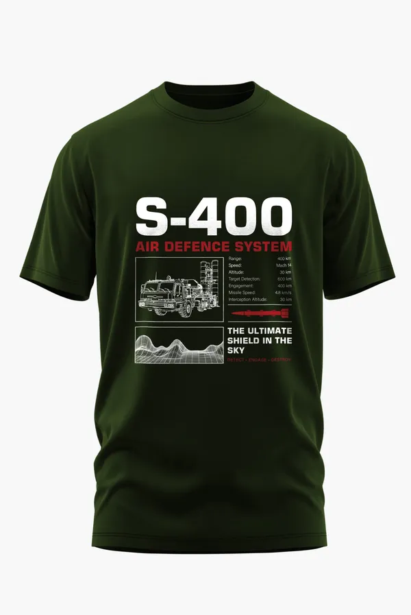 S400_AIR_DEFENCE_SYSTEM_COTTON_T-SHIRT_-_Olive,_XL