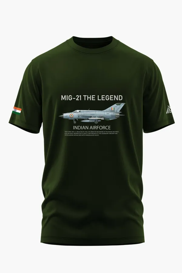 MIG_21_THE_LEGEND_COTTON_T-SHIRT_-_Olive,_XL