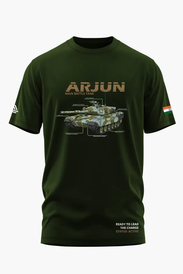 ARJUN_MAIN_BATTLE_TANK_COTTON_TSHIRT_-_Olive,_XL