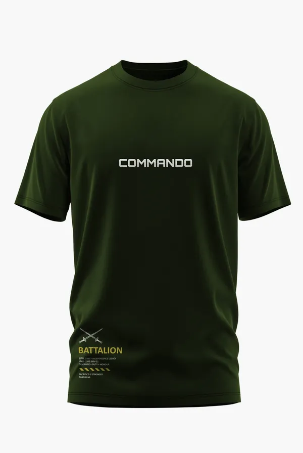COMMANDO_BATTALION_STRIKE_COTTON_T-SHIRT_-_Olive,_XL