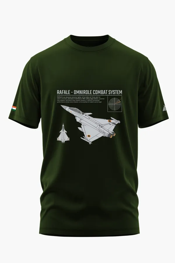 RAFALE_MULTI-MISSION_FIGHTER_COTTON_T-SHIRT_-_Olive,_XL