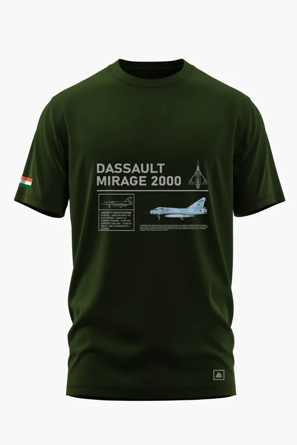 MIRAGE_2000_DEEP_STRIKE_COTTON_T-SHIRT_-_Olive,_XL