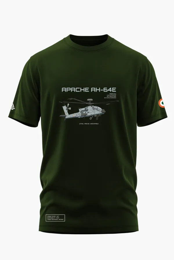 AH-64E_ATTACK_HELICOPTER_COTTON_T-SHIRT_-_Olive,_XL