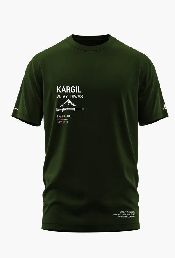 KARGIL_TIGER_HILL_COTTON_T-SHIRT_-_Olive,_XL