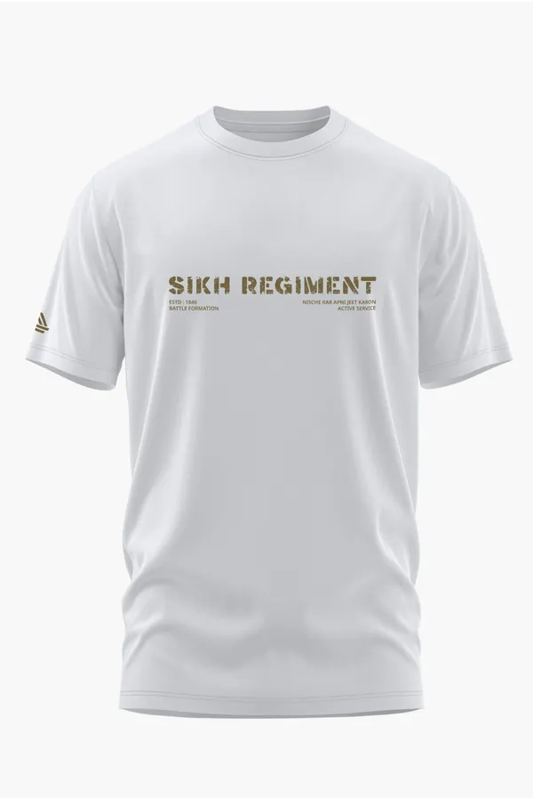 SIKH_REGIMENT_LEGACY_COTTON_T-SHIRT_-_White,_XXL