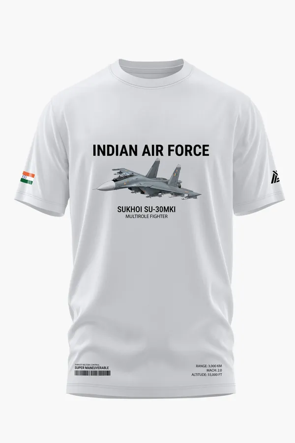 SU-30_SUPER_MANEUVERABLE_COTTON_T-SHIRT_-_White,_XL