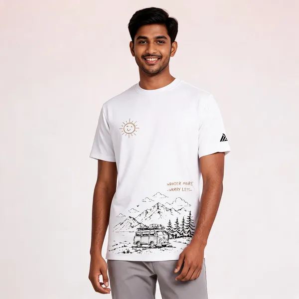 White_Cotton_Blend_Regular_Fit_Graphic_T-Shirt_For_Men