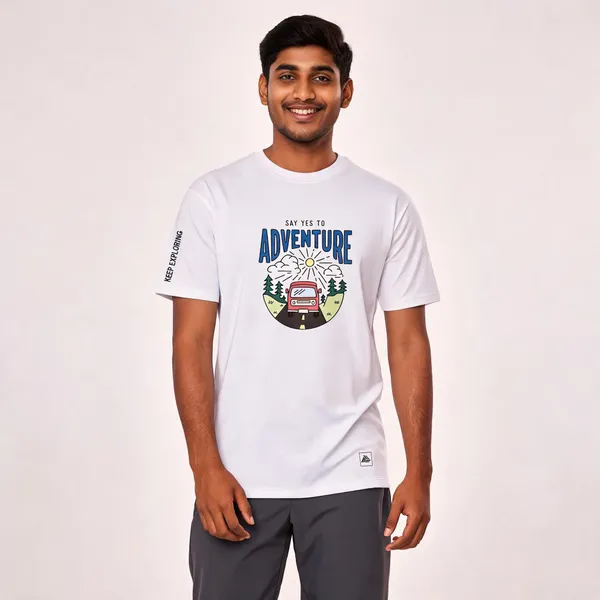 White_Cotton_Lycra_Regular_Fit_Graphic_T-Shirt_For_Men