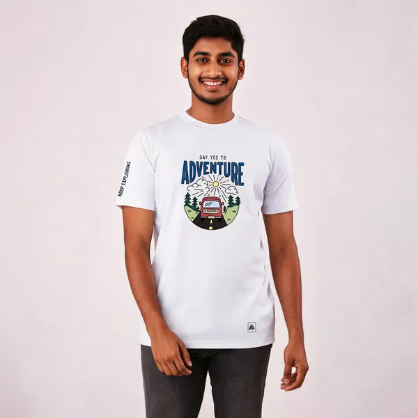 White_Cotton_Lycra_Regular_Fit_Graphic_T-Shirt_For_Men