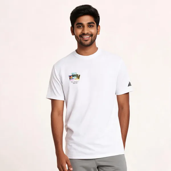 White_Cotton_Regular_Fit_Memories_Graphic_T-Shirt_For_Men