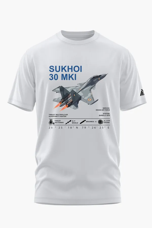 SU-30MKI_SUPERIORITY_COTTON_T-SHIRT_-_White,_XXL
