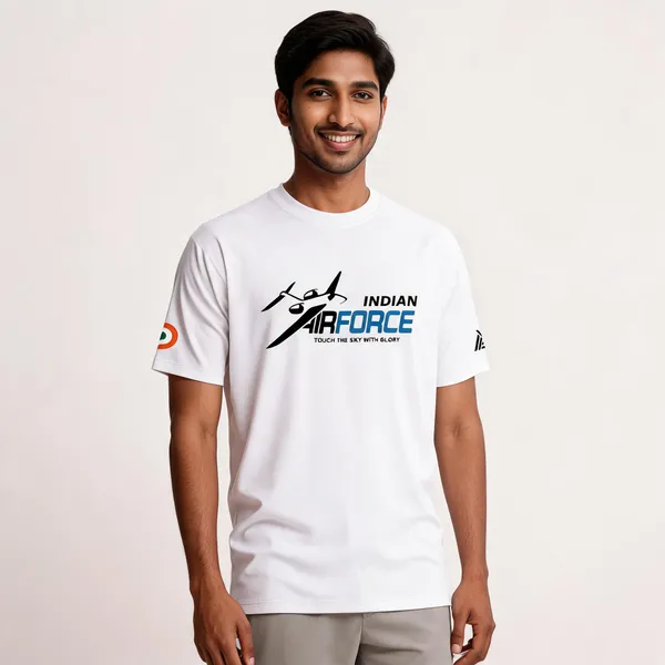 White_Cotton_Regular_Fit_Iaf_Avionics_Graphic_T-Shirt_For_Men