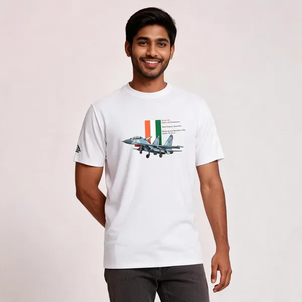 White_Cotton_Blend_Regular_Fit_Sukhoi_Zero_Fear_Graphic_T-Shirt_For_Men