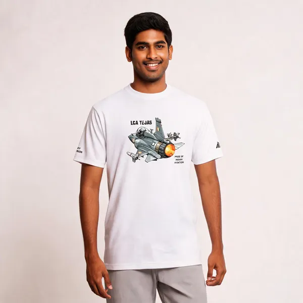White_Cotton_Lycra_Regular_Fit_Tejas_Graphic_T-Shirt_For_Men