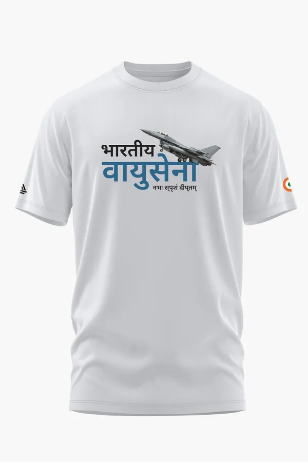 BHARATIYA_VAYUSENA_COTTON_T-SHIRT_-_White,_XXL