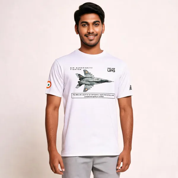 White_Cotton_Regular_Fit_Mig-29_Upg_Air_Superiority_T-Shirt_For_Men