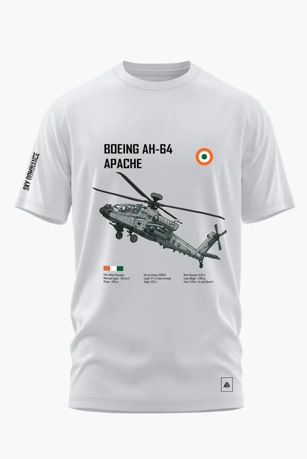 BOEING_AH-64_APACHE_COTTON_T-SHIRT_-_White,_XL