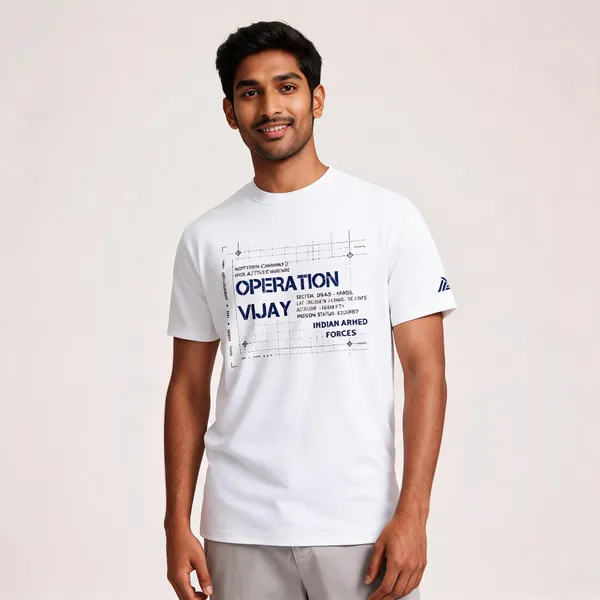 White_Cotton_Blend_Regular_Fit_Operation_Vijay_Blueprint_T-Shirt_For_Men