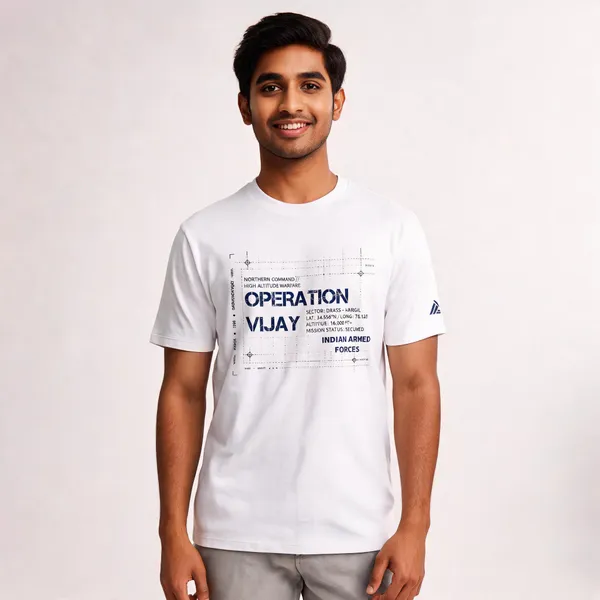 White_Cotton_Blend_Regular_Fit_Operation_Vijay_Blueprint_T-Shirt_For_Men