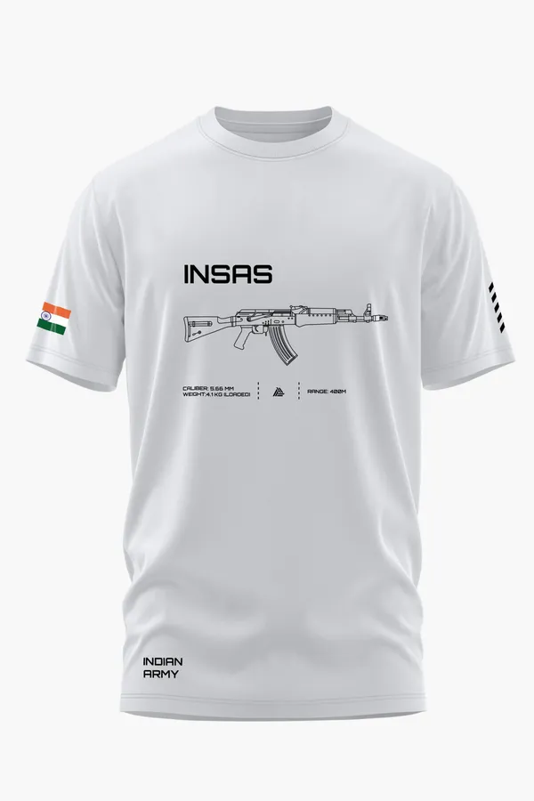 INSAS_FIREPOWER_MARK_COTTON_T-SHIRT_-_White,_XL
