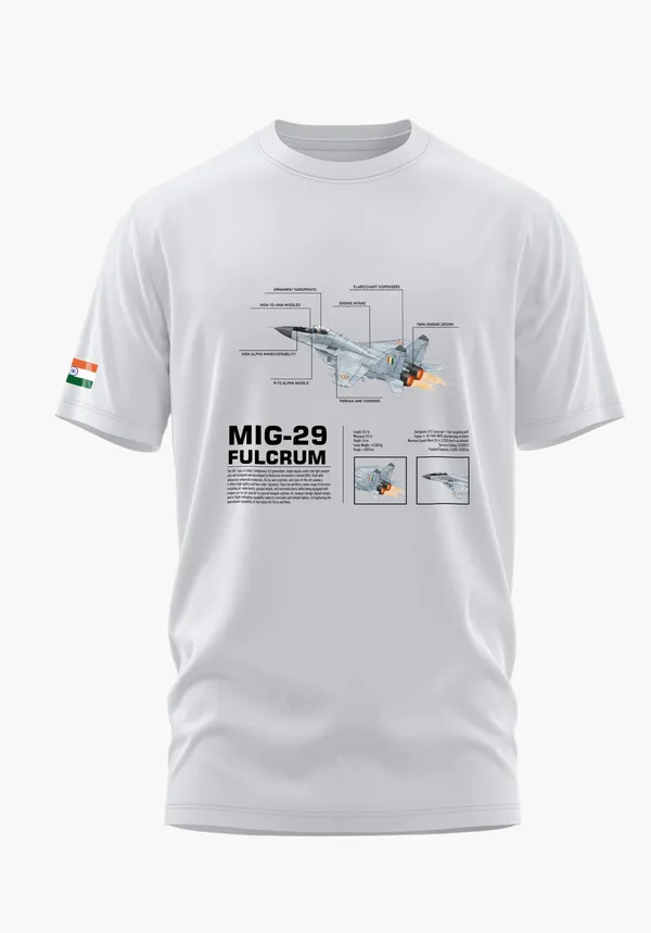 MIG_29_FULCRUM_COTTON_T-SHIRT_-_White,_XL
