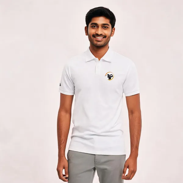 White_Cotton_Blend_Regular_Fit_Polo_T-Shirt_For_Men