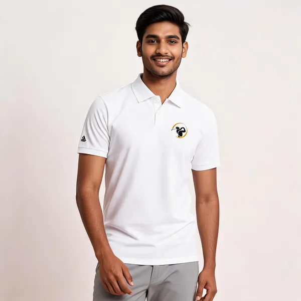 White_Cotton_Blend_Regular_Fit_Polo_T-Shirt_For_Men