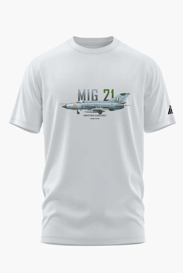 MIG_21_MIKOYAN_GUREVICH_COTTON_T-SHIRT_-_White,_XL
