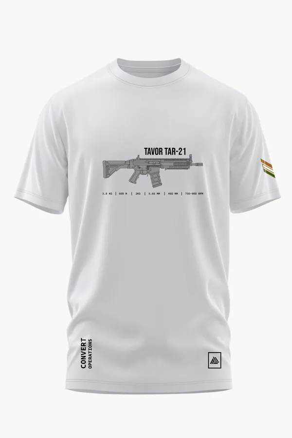 TAVOR_TAR-21_MODERN_COMBAT_COTTON_T-SHIRT_-_White,_XL