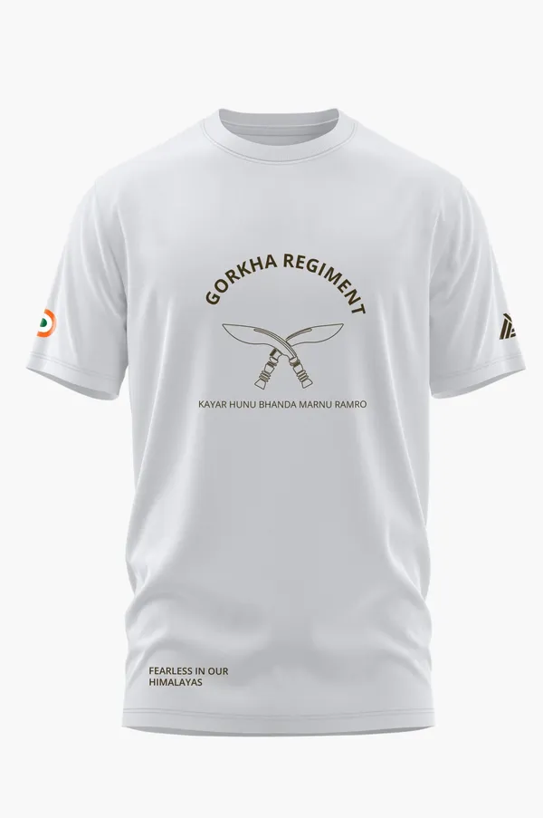 GORKHA_REGIMENT_FEARLESS_COTTON_T-SHIRT_-_White,_XL
