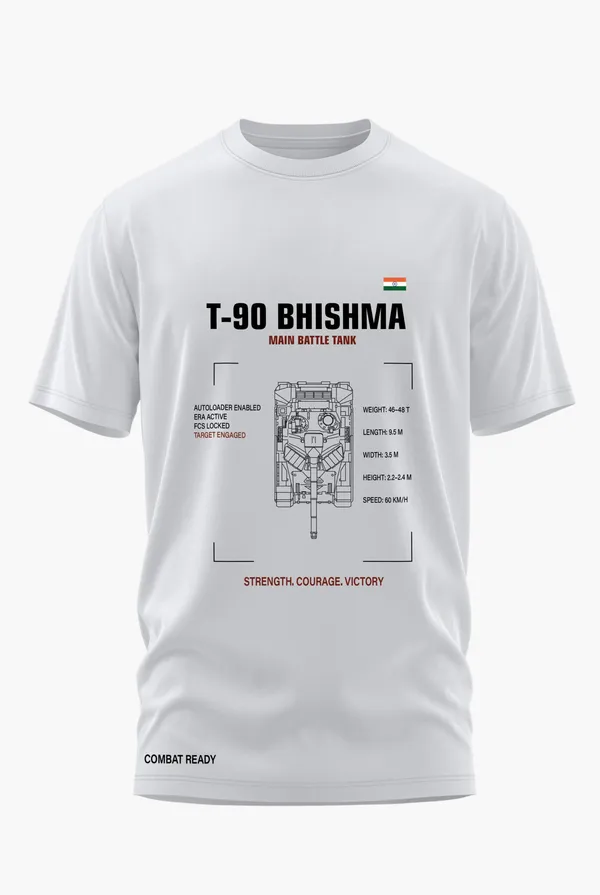 T_90_BHISHMA_MAIN_BATTLE_TANK_COTTON_T-SHIRT_-_White,_XL