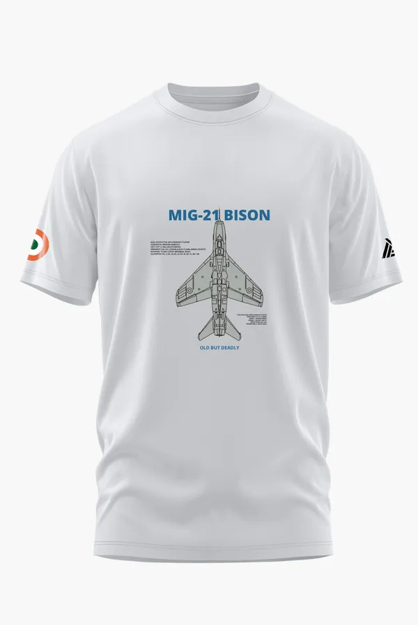 MIG-21_BISON_COTTON_T-SHIRT_-_White,_XL