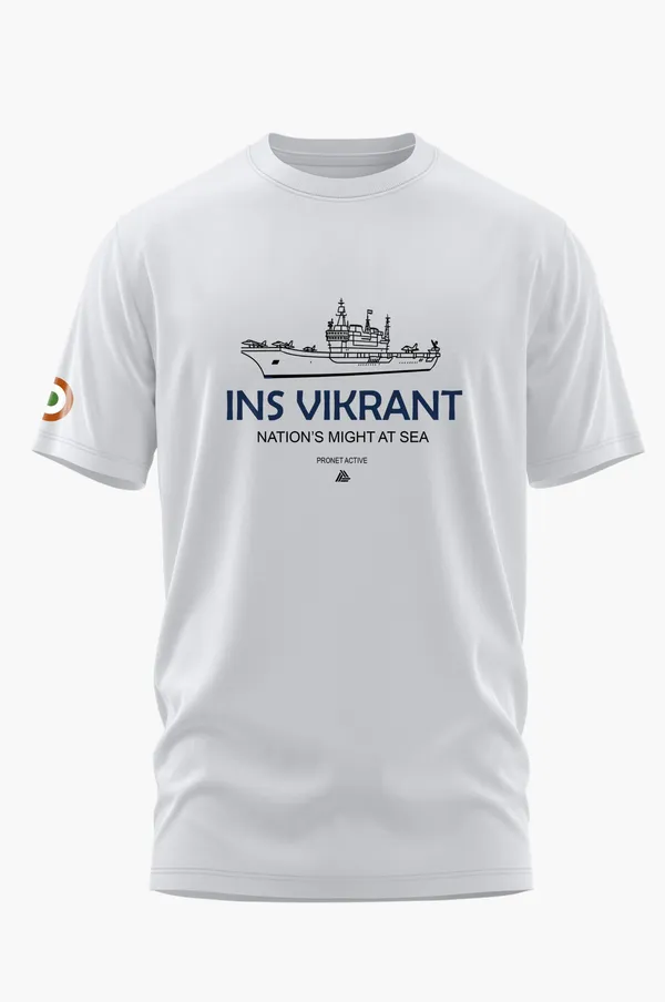INS_VIKRANT_NATION'S_MIGHT_COTTON_T-SHIRT_-_White,_XL