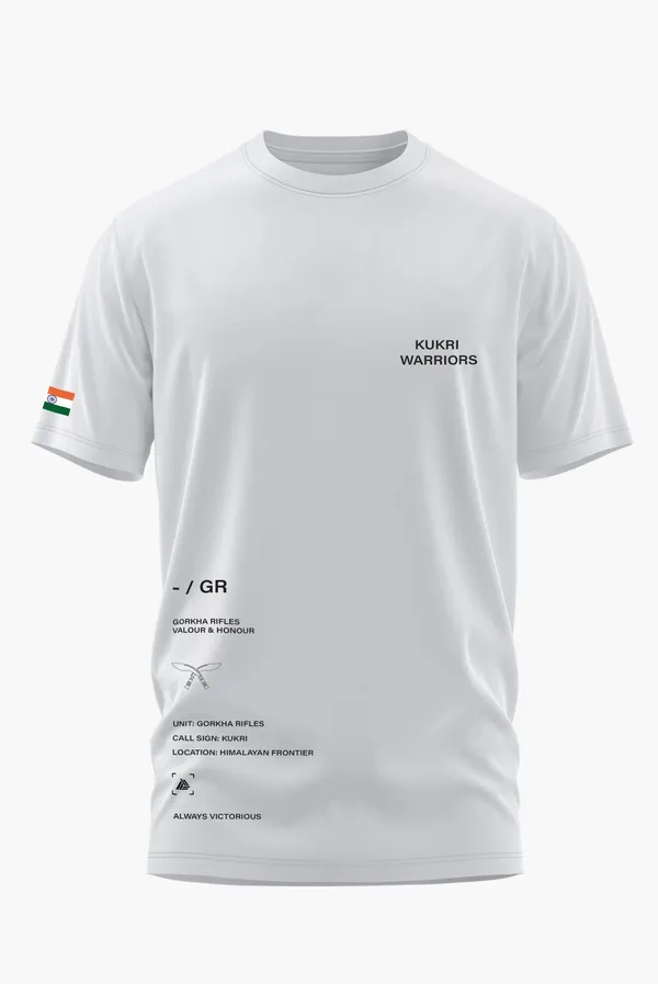 GORKHA_-_KUKRI_WARRIORS_COTTON_T-SHIRT_-_White,_XL