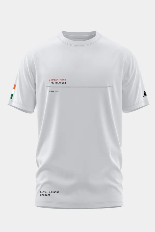INDIAN_ARMY_THE_BRAVEST_COTTON_TSHIRT_-_White,_XL