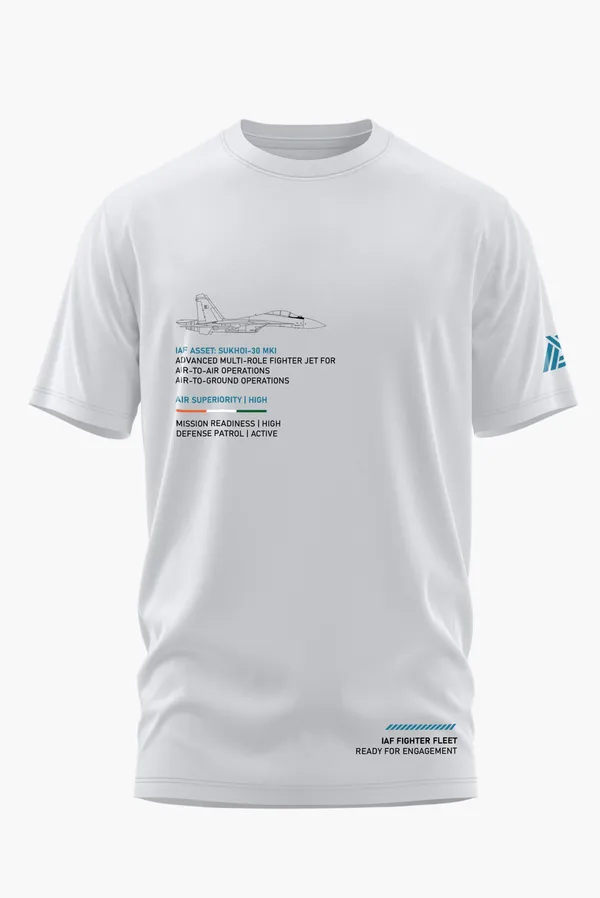 SU-30_MKI_MISSION_READINESS_COTTON_T-SHIRT_-_White,_XL