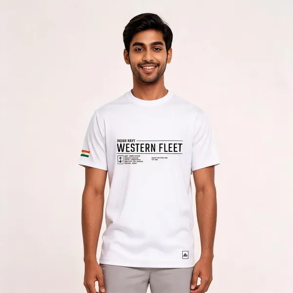 White_Cotton_Blend_Regular_Fit_Western_Fleet_Round_Neck_T-Shirt_For_Men