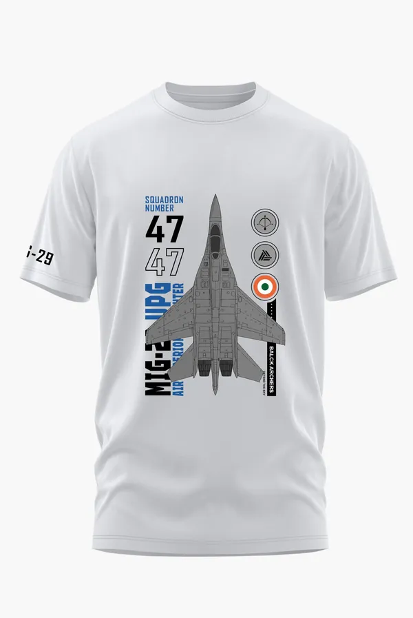 MIG_29_BLACK_ARRCHERS_COTTON_T-SHIRT_-_White,_L
