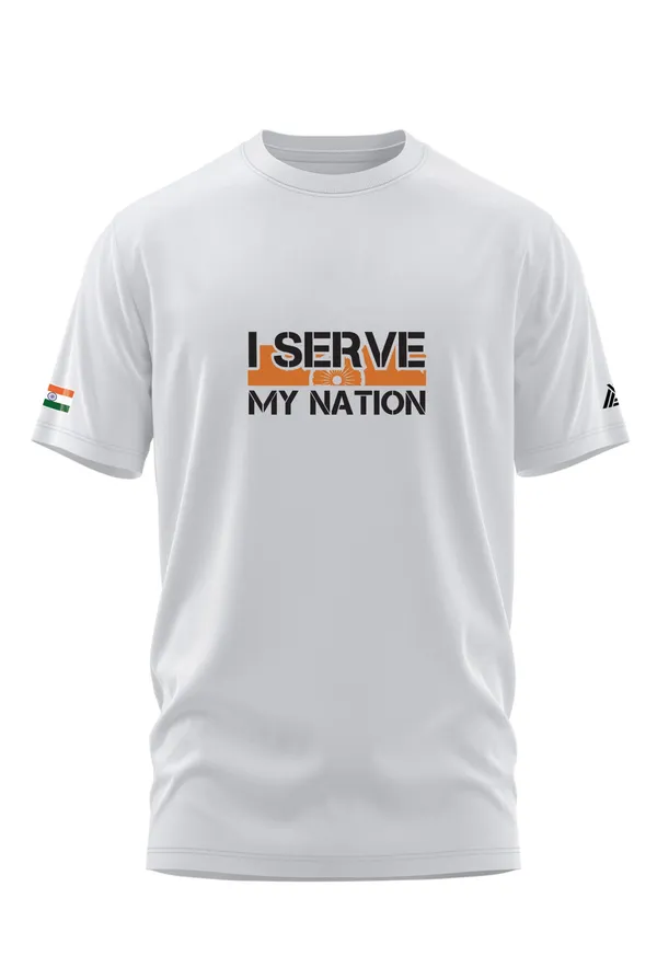 I_SERVE_MY_NATION_COTTON_T-SHIRT_-_White,_XL