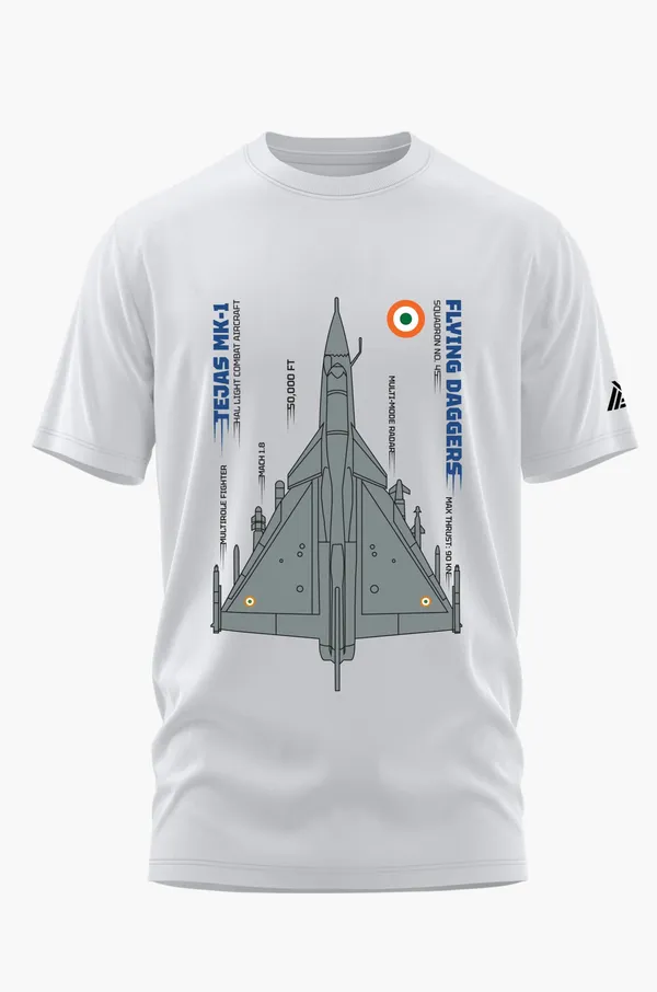 SQ._45_FLYING_DAGGERS_COTTON_T-SHIRT_-_White,_XL
