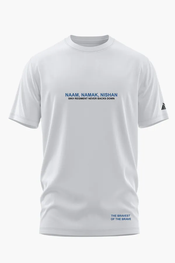 SIKH_REGT._NEVER_BACKS_DOWN_COTTON_T-SHIRT_-_White,_XL