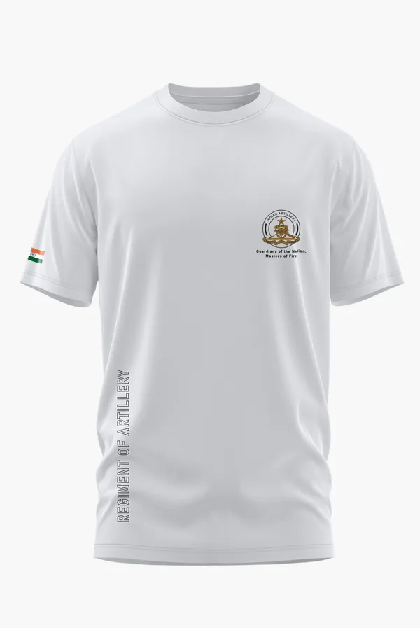 ARTILLERY_REGT._MASTERS_OF_FIRE_COTTON_T-SHIRT_-_White,_XL