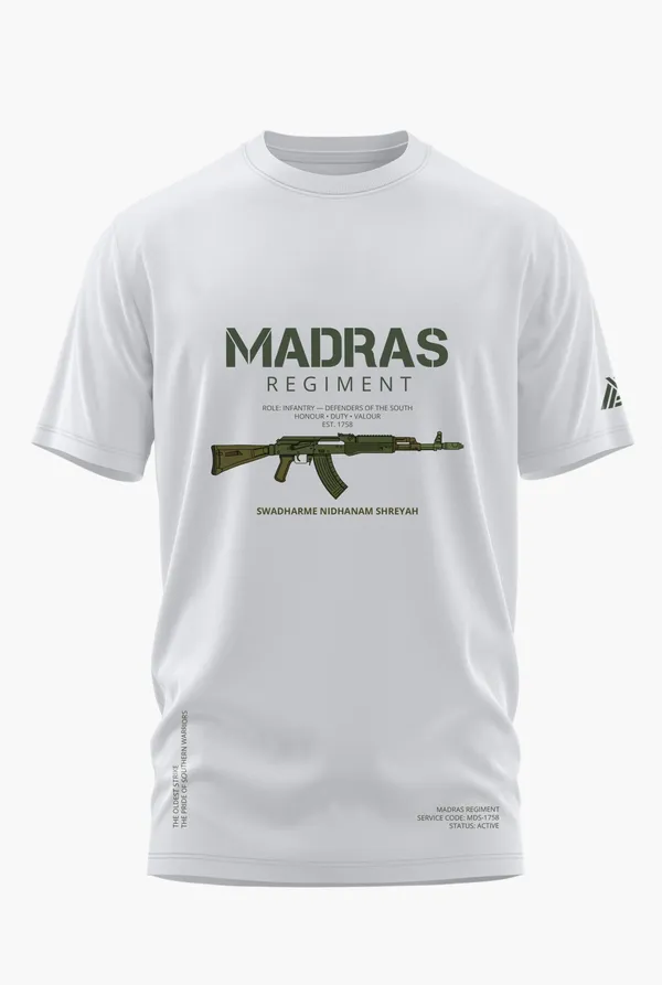 MADRAS_REGIMENT_COTTON_T-SHIRT_-_White,_XL