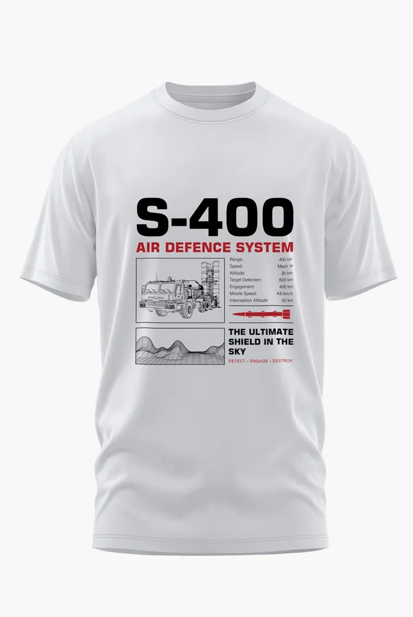S400_AIR_DEFENCE_SYSTEM_COTTON_T-SHIRT_-_White,_XL