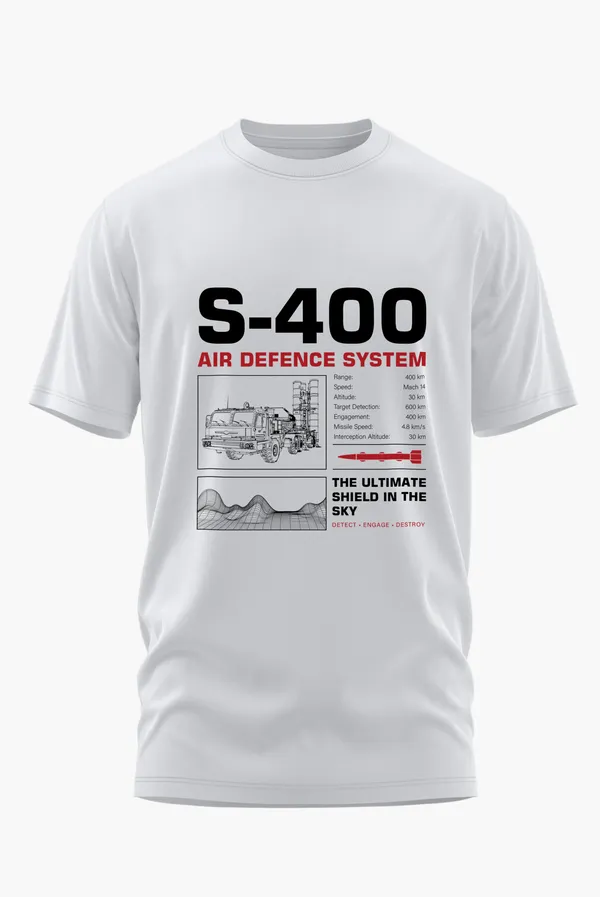 S400_AIR_DEFENCE_SYSTEM_COTTON_T-SHIRT_-_White,_XL