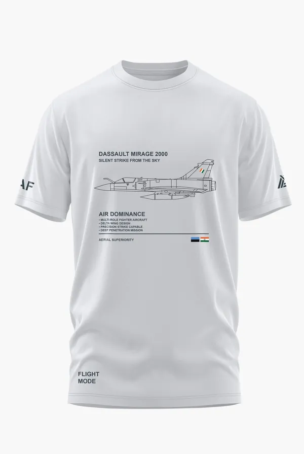 MIRAGE_2000_FLIGHT_MODE_COTTON_T-SHIRT_-_White,_XL