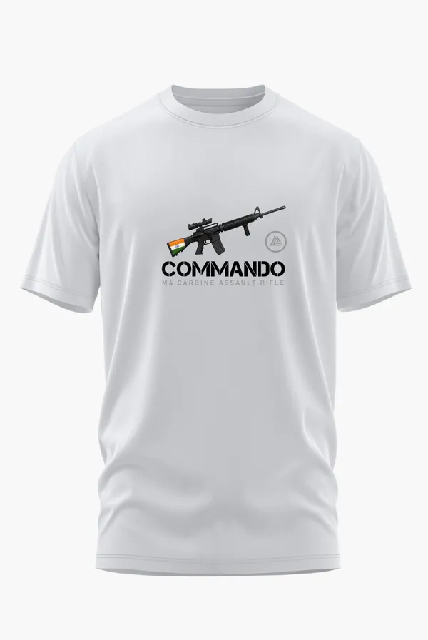 COMMANDO_M4_STRIKE_COTTON_T-SHIRT_-_White,_XL
